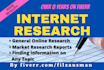 make general online research and market research reports