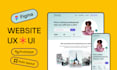 design responsive figma website, ui ux mockup,  figma mobile app