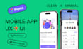 design minimal figma mobile app UI UX and prototype