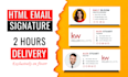 make clickable HTML email signature for gmail, outlook, more