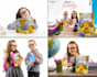 create 5 different children 3d book mockup