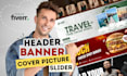design website banner, cover, header or slider