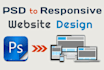 convert PSD to responsive HTML5 and fixing responsive issues
