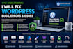 fix wordpress bugs, errors and critical issues
