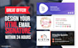 design clickable HTML email signature for outlook gmail