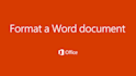 fix formatting in word