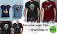 design your tee shirt professionally within 12 hours