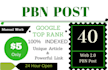 create 40 pbn post in high quality unique sites