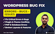 fix wordpress bugs, errors and website issues