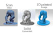 edit and convert stl to cad file for 3d print , mold making