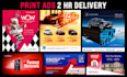 design fast print ads, magazine ads for 1 hr