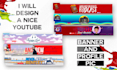 design a nice youtube banner and profile pic