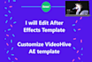 customize after effects and premiere pro template