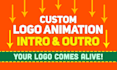 create a professional logo animation for youtube and brands