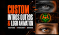create a custom youtube intro, outro and logo animation for your brand