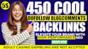 create 450 dofollow blog comment seo backlinks