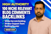 do 100 niche relevant SEO manual backlinks