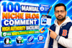 100 google indexed high authority niche links SEO backlinks