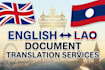 translate your documents from english to lao and vice versa