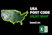 create a USA Post Code Heat Map of your data