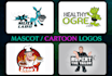 design an exclusive mascot cartoon design logo