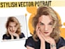 draw stylish cartoon avatar portrait from your photo
