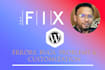fix wordpress issues, wordpress errors problems