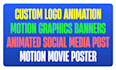 create a 4k motion graphics, animated logo intro