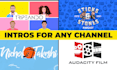 create a custom youtube intro and outro video animation
