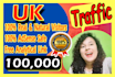 boost UK targeted real human visitors website traffic SEO