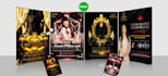 design business, party, dj, christmas, hip hop concert, instagram, event flyer
