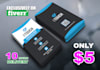 design professional business card print ready with 2 concept