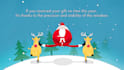 create a funny santa on deer merry christmas video
