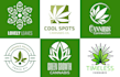 design green cbd medical cannabis, hemp natural, herbal logo