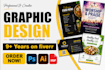 be your professional graphic designer for any design need