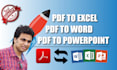 convert pdf to excel and pdf to word