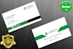 design professional business card, double or one sided for you