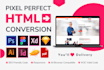 convert psd to html, figma to html, xd to html responsive