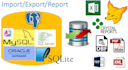 report, import, export data from database