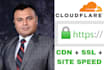 install cloudflare CDN and ssl https on your website