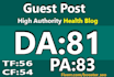 do guest post on da81 health blog