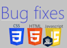 fix bugs javascript html css