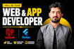 be your web and mobile app developer using laravel, flutter and API