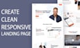 develop a responsive clean landing page in wordpress