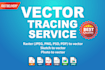 convert raster graphic,sketch,photo to vector