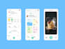 design clean modern mobile app UI UX with figma prototype and design system