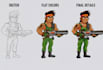 design 2d game character and sprite animation for unity