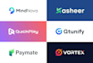 design tech, crypto, saas, website, ai and app icon logo with free favicon