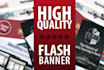 create a dynamic and interactive HTML5 or flash banner