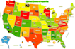 design detailed USA region maps for reports, presentations or websites